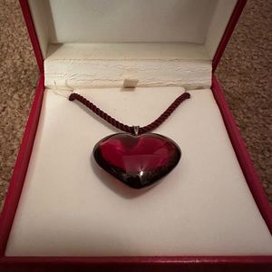 Baccarat heart necklace